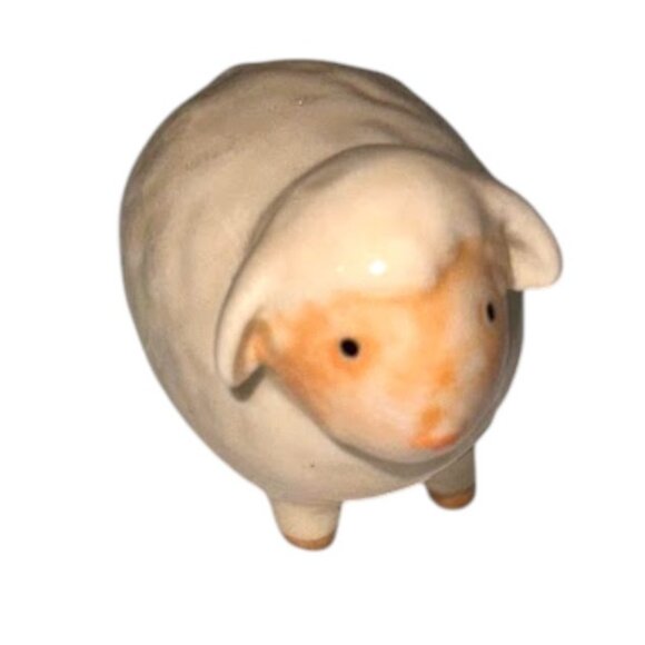 Vintage Miniature Pottery Sheep Figurine - Picture 1 of 1